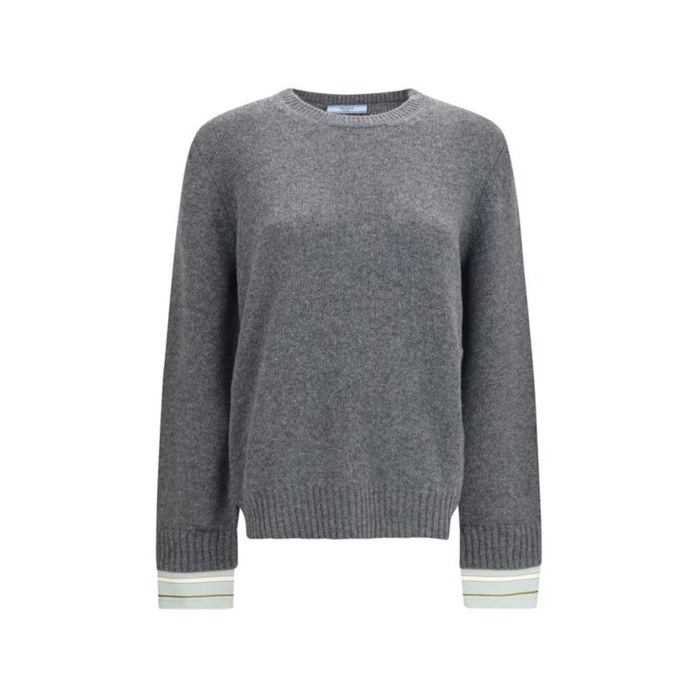 Prada Gray Wool Oves Aries Women's Sweatshirt